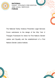 National Family Violence Prevention Legal Services Forum cover
