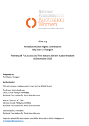 National Foundation for Australian Women cover